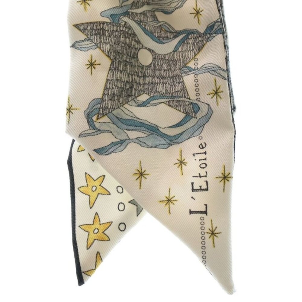 Christian Dior Mitzah Silk Scarf Tarot Card White 76 Mta106 I640 c015 - Picture 3 of 6
